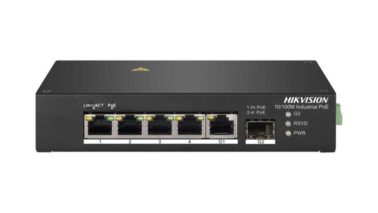 4 Portlu Hızlı Ethernet Yönetilmeyen Endüstriyel Hi-PoE Switch