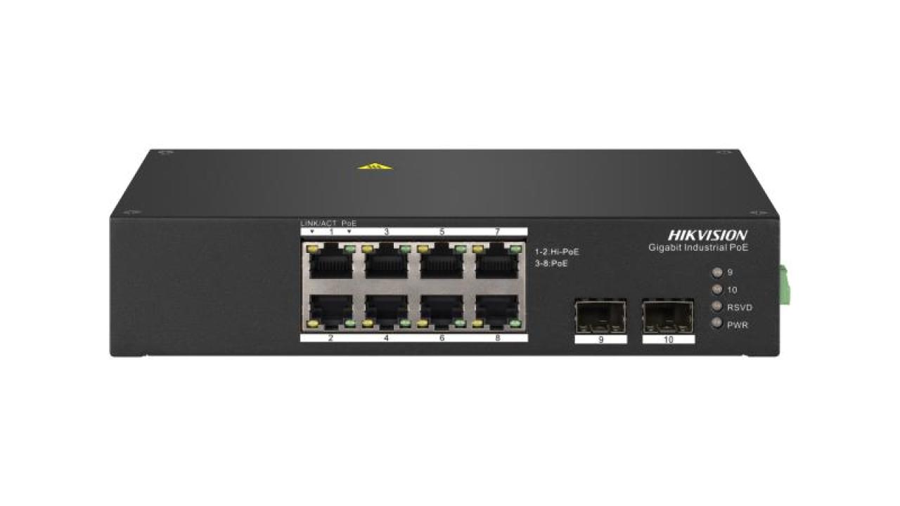8 Portlu Gigabit Yönetilmeyen Endüstriyel Hi-PoE Switch