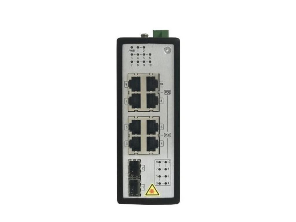 8 Portlu Gigabit Yönetilmeyen Endüstriyel PoE Switch