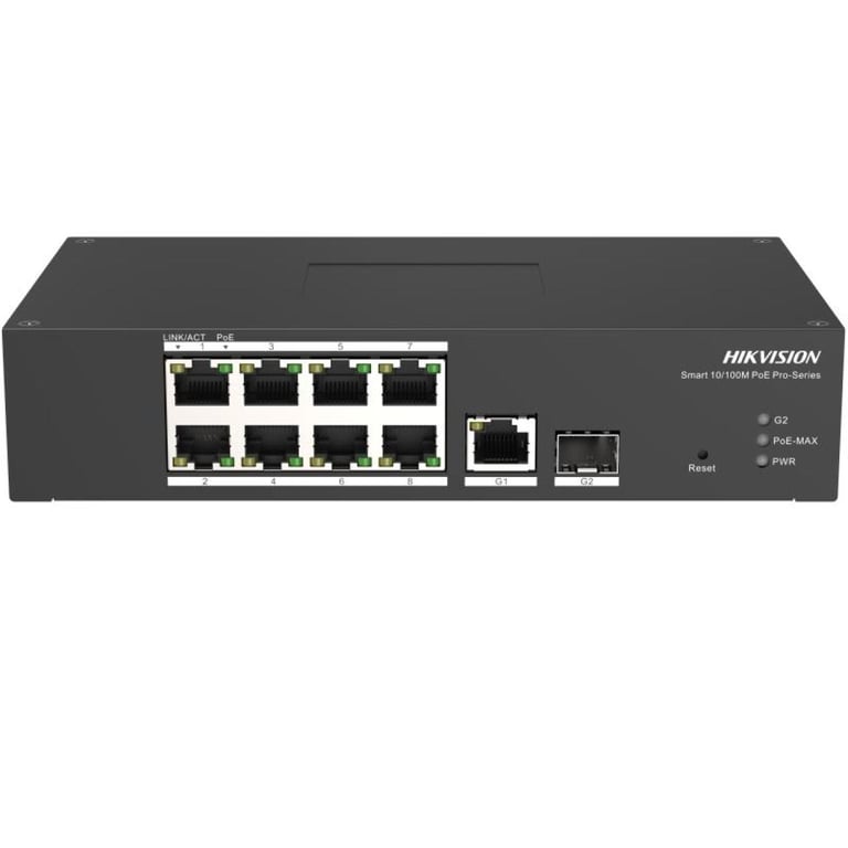 8 Portlu Hızlı Ethernet Akıllı Sert PoE Switch