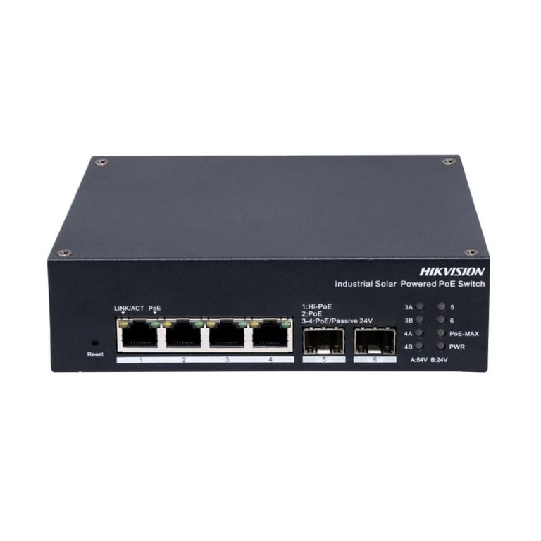 4 Portlu Gigabit Akıllı Yönetilen Endüstriyel Güneş Enerjisi PoE Switch