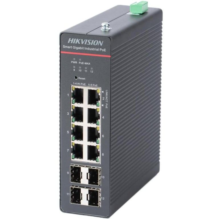8 Portlu Gigabit Akıllı Yönetilen Endüstriyel PoE Switch