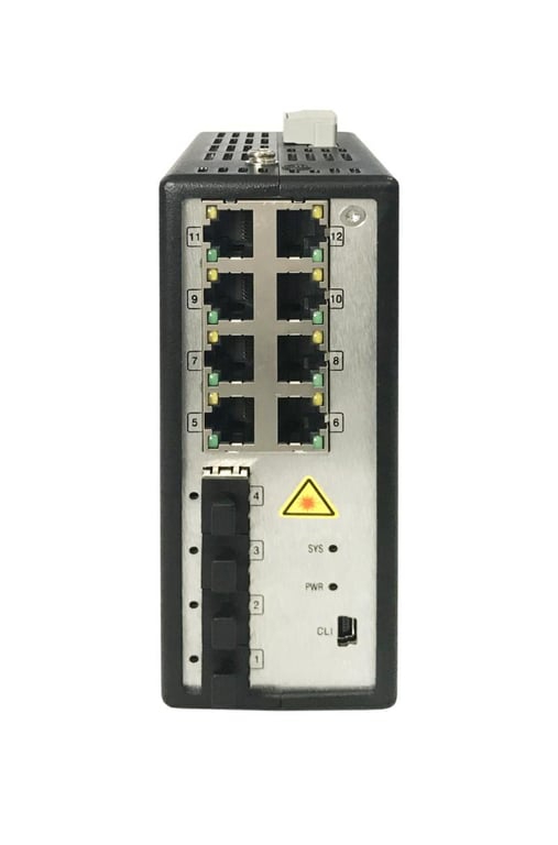 8 Portlu Gigabit Tam Yönetilen Endüstriyel PoE Switch