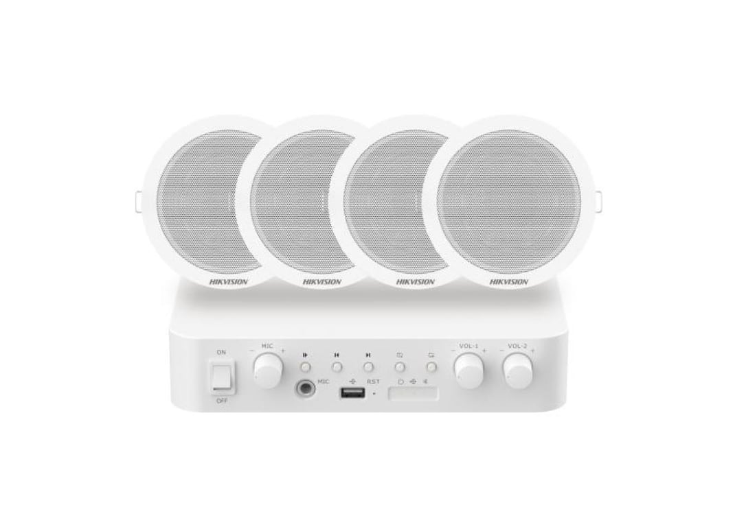 60W Analog Amplifikatör ve 4* 6W Tavan Hoparlörlü Analog Ses Kiti