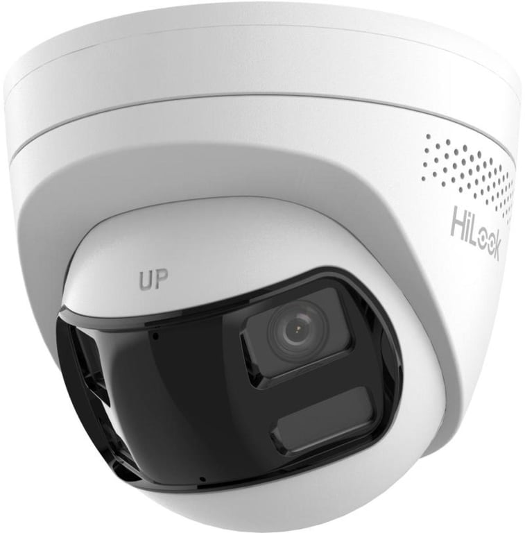 8 MP Çift Lens Dikişli Geniş Açılı Akıllı Hibrit Işık Sabit Turret IP Kamera