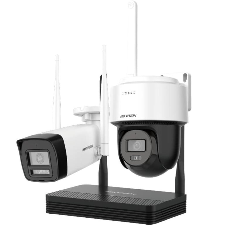 4MP H.265 Bir bullet + Bir PTDome WiFi NVS Kiti