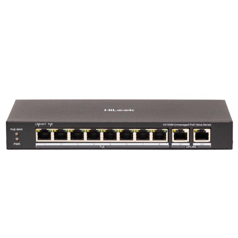 8 Portlu Hızlı Ethernet Yönetilmeyen PoE Switch