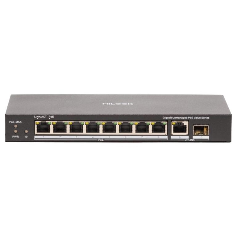 8 Portlu Gigabit Yönetilmeyen PoE Switch
