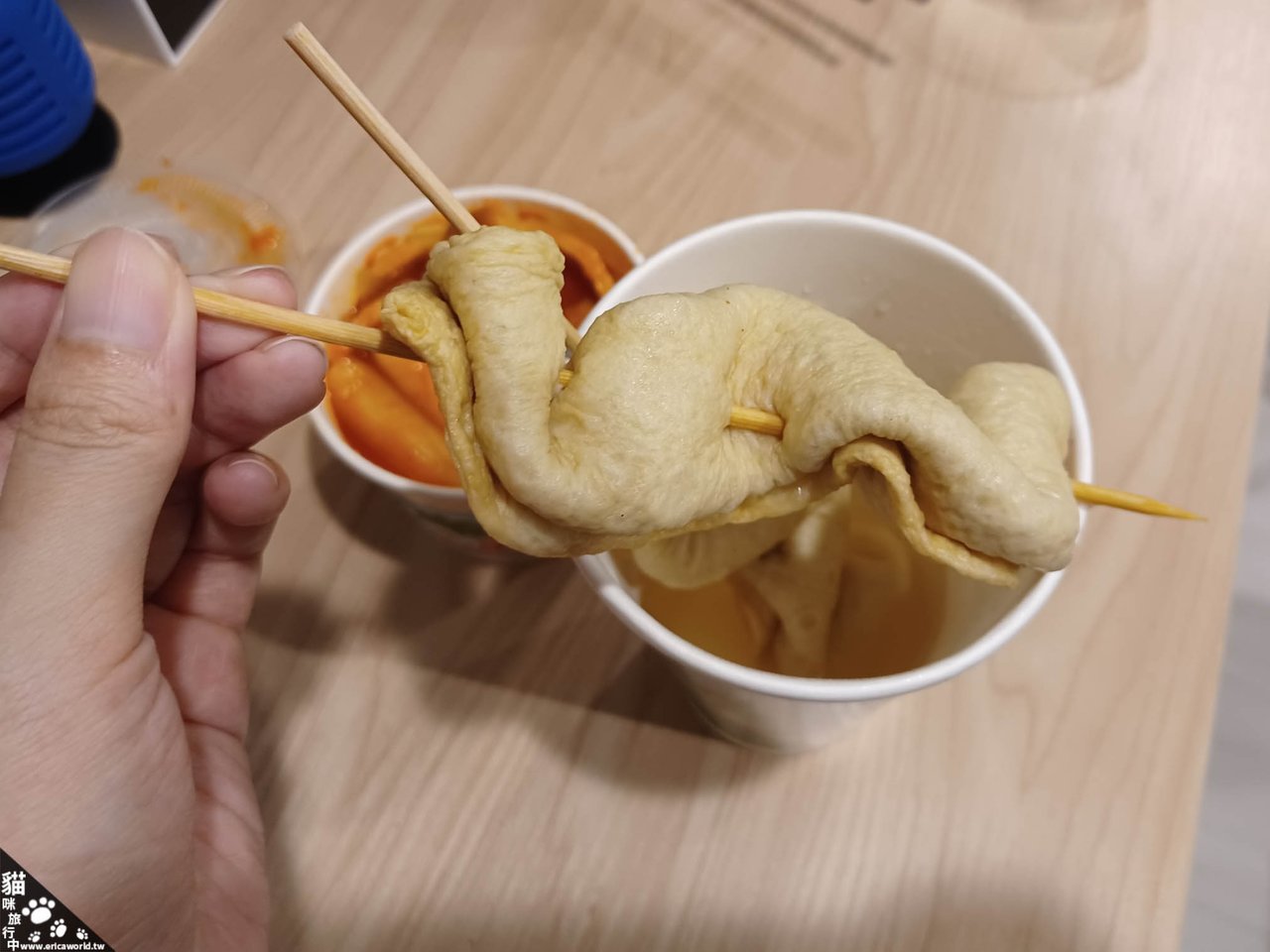 臨江街夜市 歐霸辣炒年糕 魚板串