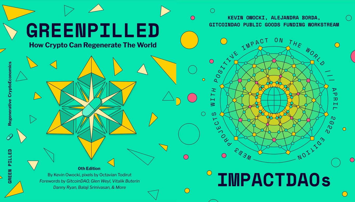 Greenpilled 和 ImpactDAOs 小册子（可在 greenpill.network 下载免费电子版）
