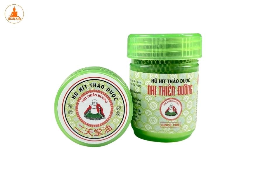 Hũ hít thảo dược Nhị Thiên Đường với thiết kế nhỏ gọn, dễ mang theo bên mình