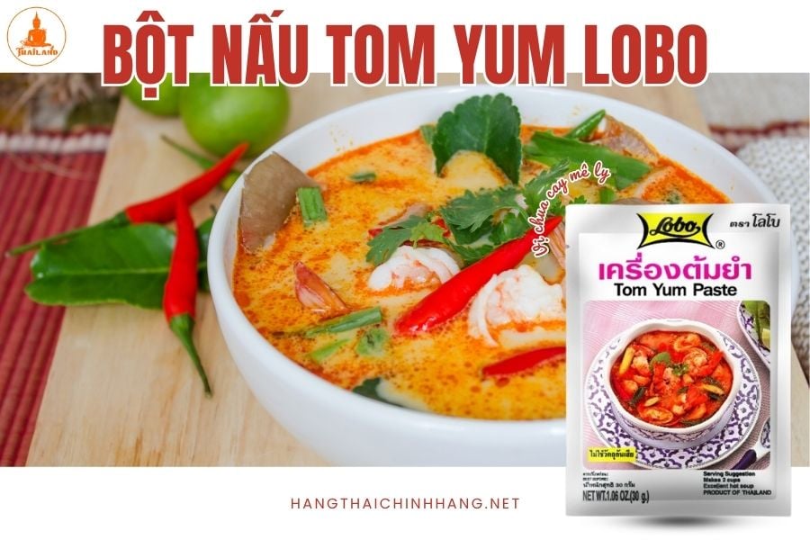 Bột nấu Tôm Yum giúp bạn chế biến món súp Tom Yum một cách nhanh chóng và chuẩn vị