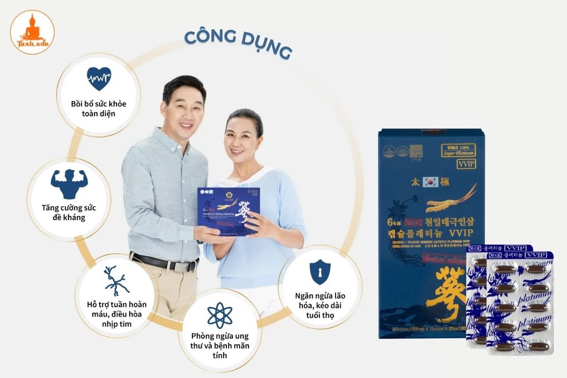 Viên Thiên Sâm Đông Trùng Hạ Thảo Kingsize giúp tăng cường sức khoẻ, kéo dài tuổi thọ