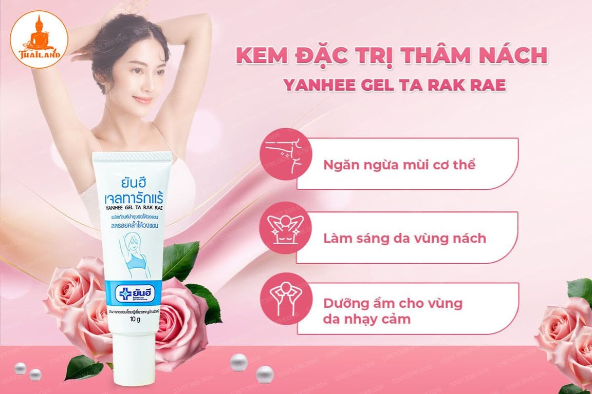 Kem trị thâm nách Yanhee làm mờ vết thâm, giảm sạm da hiệu quả
