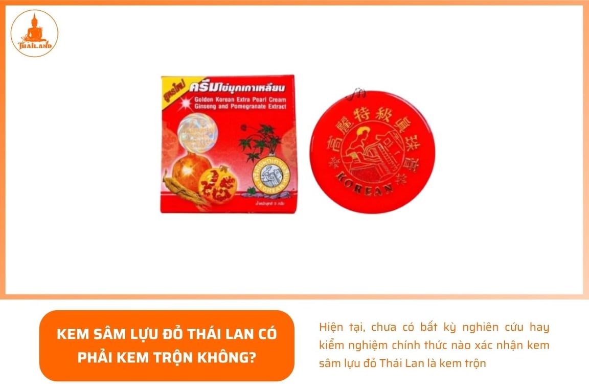 Hiện tại, chưa có bất kỳ nghiên cứu hay kiểm nghiệm chính thức nào xác nhận kem sâm lựu đỏ Thái Lan là kem trộn
