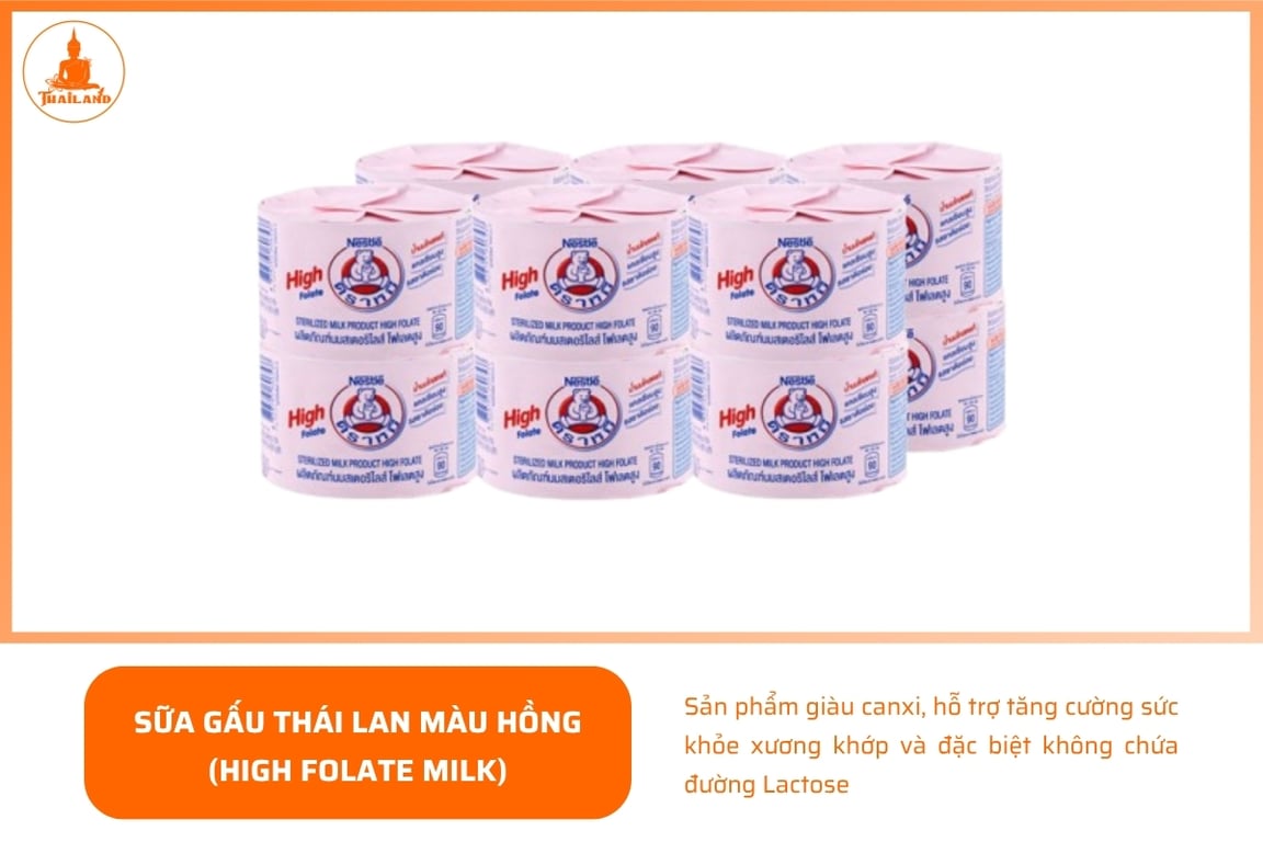Sữa gấu Thái Lan màu hồng