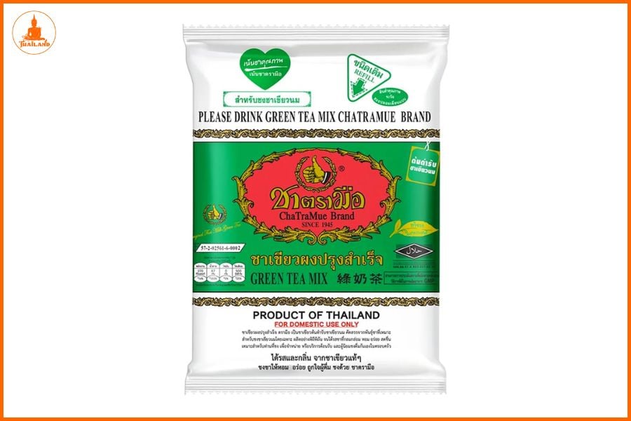 Trà Thái xanh ChaTraMue thường được dùng để pha chế trà sữa, trà chanh, trà đá,...