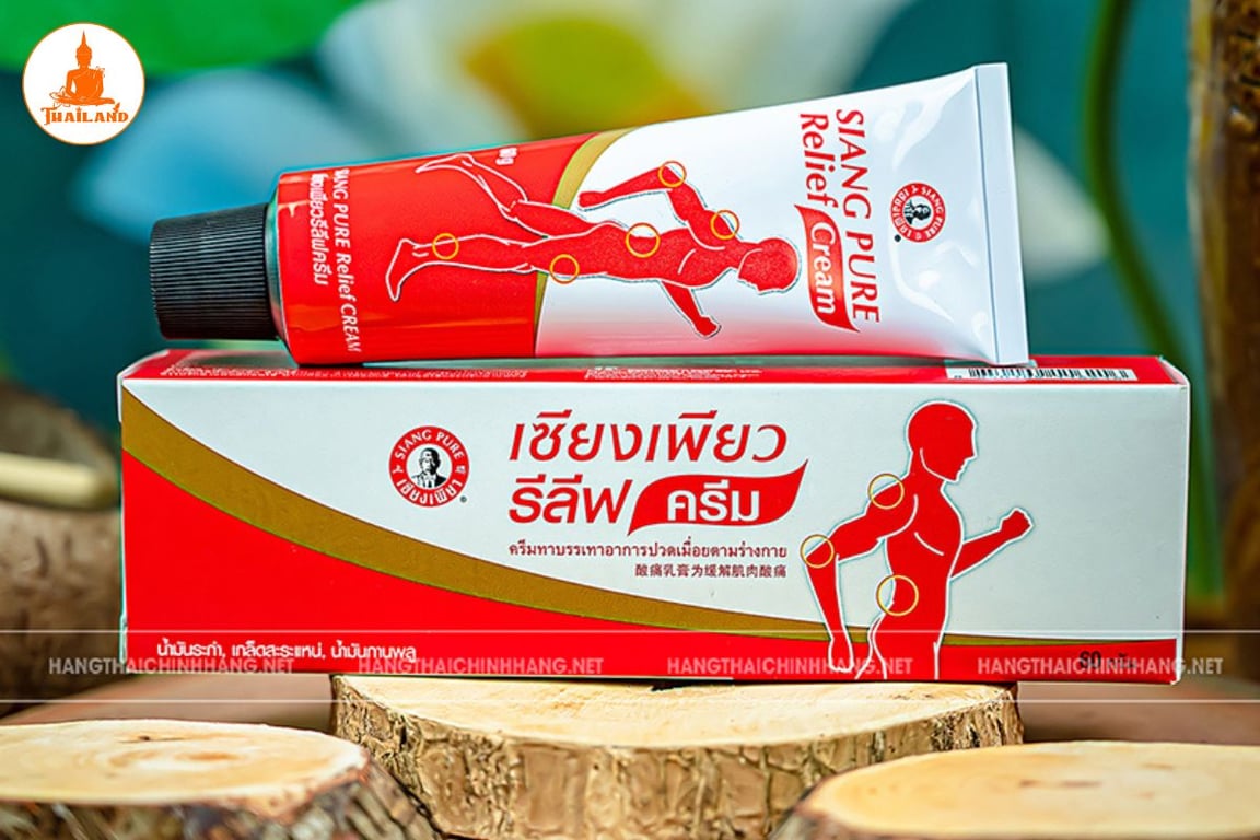 Dầu ông già đỏ Siang Pure Relief Cream giúp giảm nhanh các cơn đau