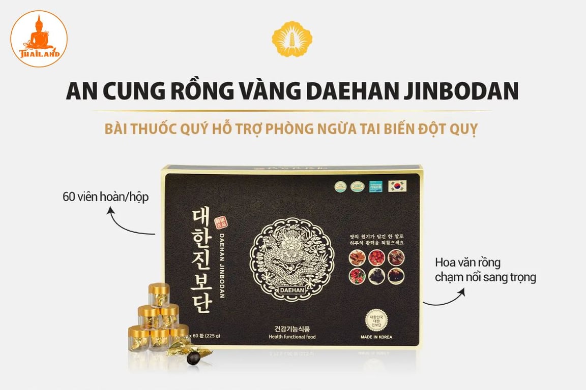 An Cung Chính Phủ Rồng Vàng Daehan Jinbodan là dòng an cung ngưu hoàng hoàn cao cấp đến từ Hàn Quốc
