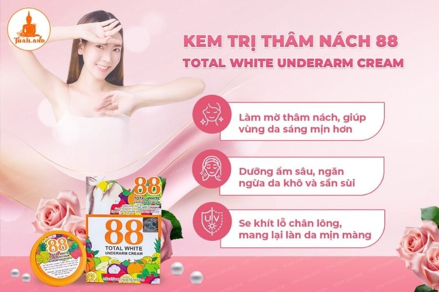 Kem nách 88 hỗ trợ ngăn ngừa thâm nách, mùi hôi 