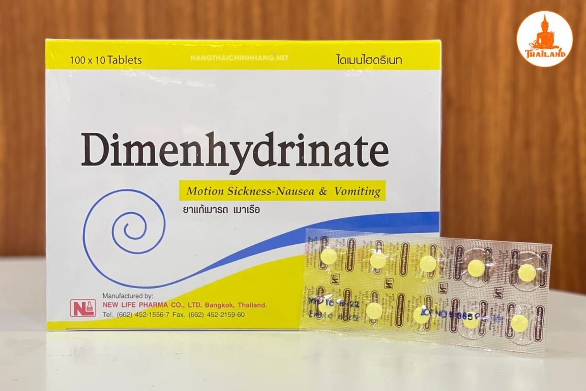 Hiện chưa ghi nhất bất kỳ tác dụng phụ nghiêm trọng nào khi sử dụng thuốc say xe Dimenhydrinate