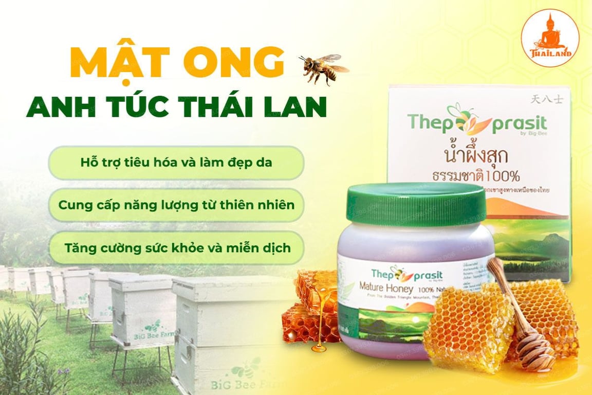 Mật ong hoa anh túc chứa nhiều vitamin, enzyme và khoáng chất giúp nâng cao sức đề kháng
