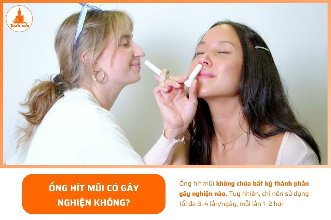 ống hít mũi không chứa bất kỳ thành phần gây nghiện nào