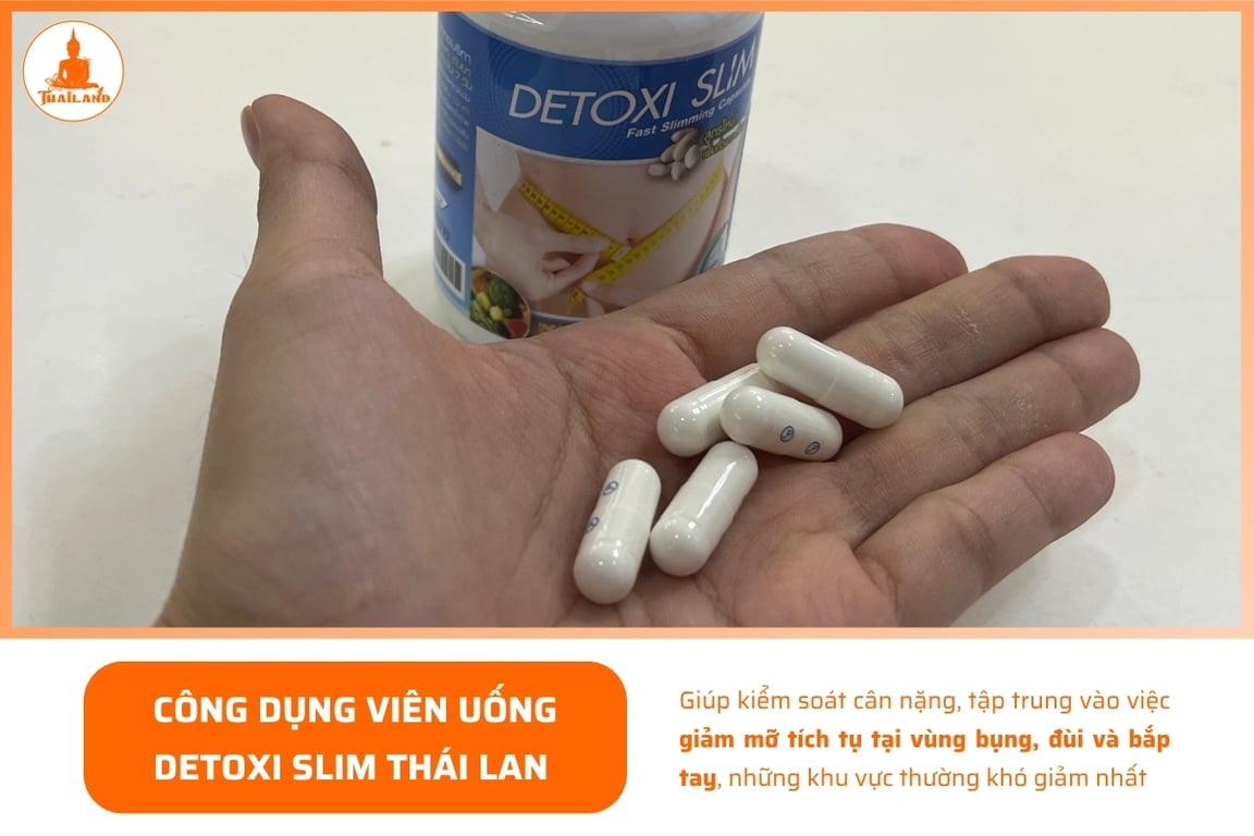 Detoxi Slim chứa các hoạt chất giúp kích thích cảm giác no lâu, hạn chế các cơn đói đột ngột