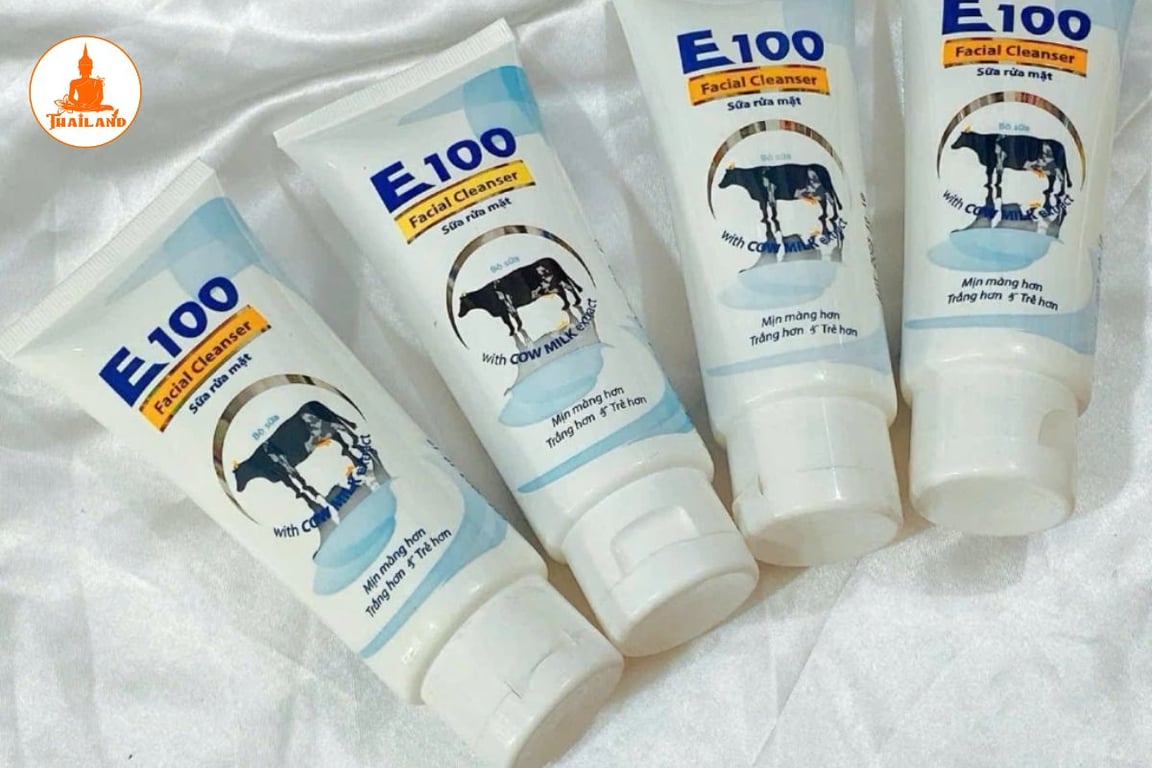 Sữa rửa mặt E100 con bò có thể làm da dễ bắt nắng hơn do trong thành phần có chứa Acid Lactic