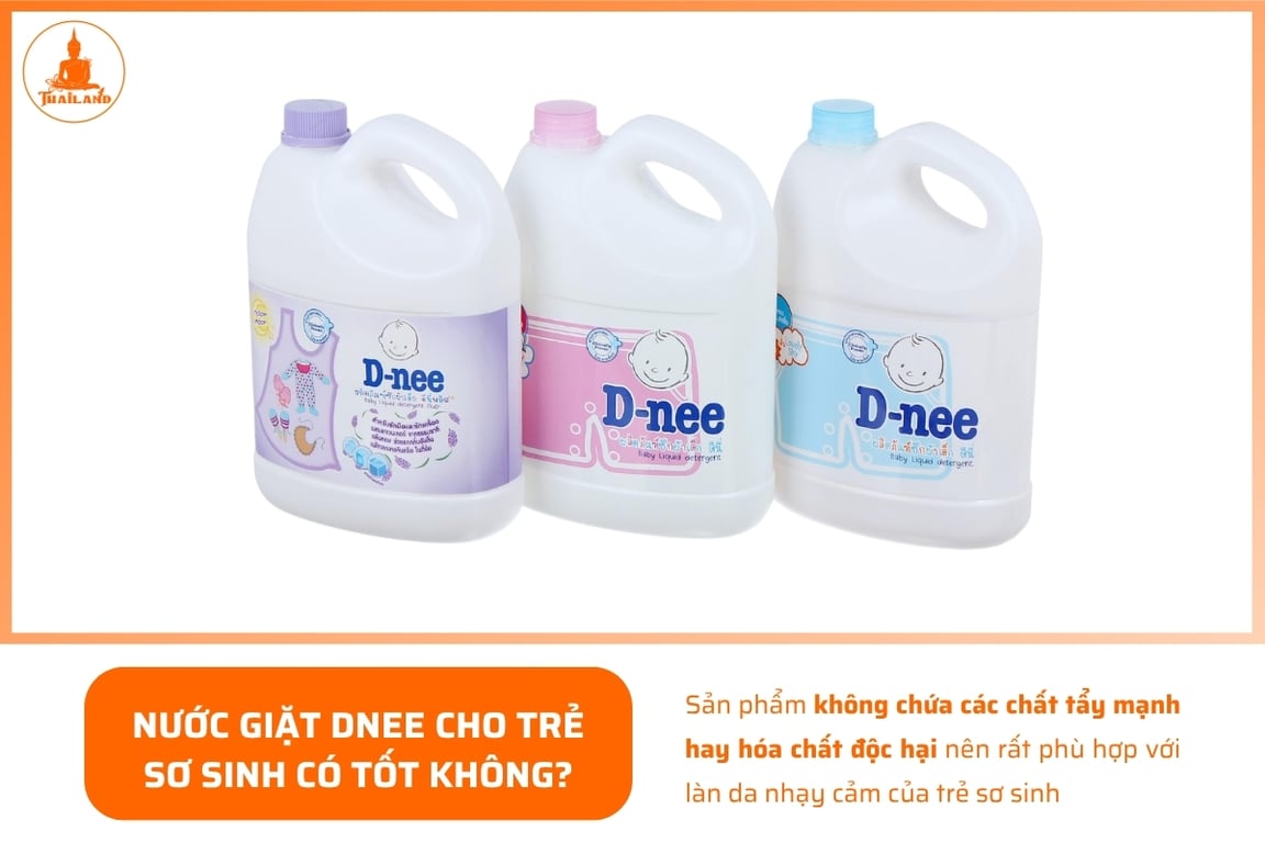 Nước giặt Dnee dễ dàng làm sạch các vết bẩn thường gặp trên quần áo trẻ sơ sinh