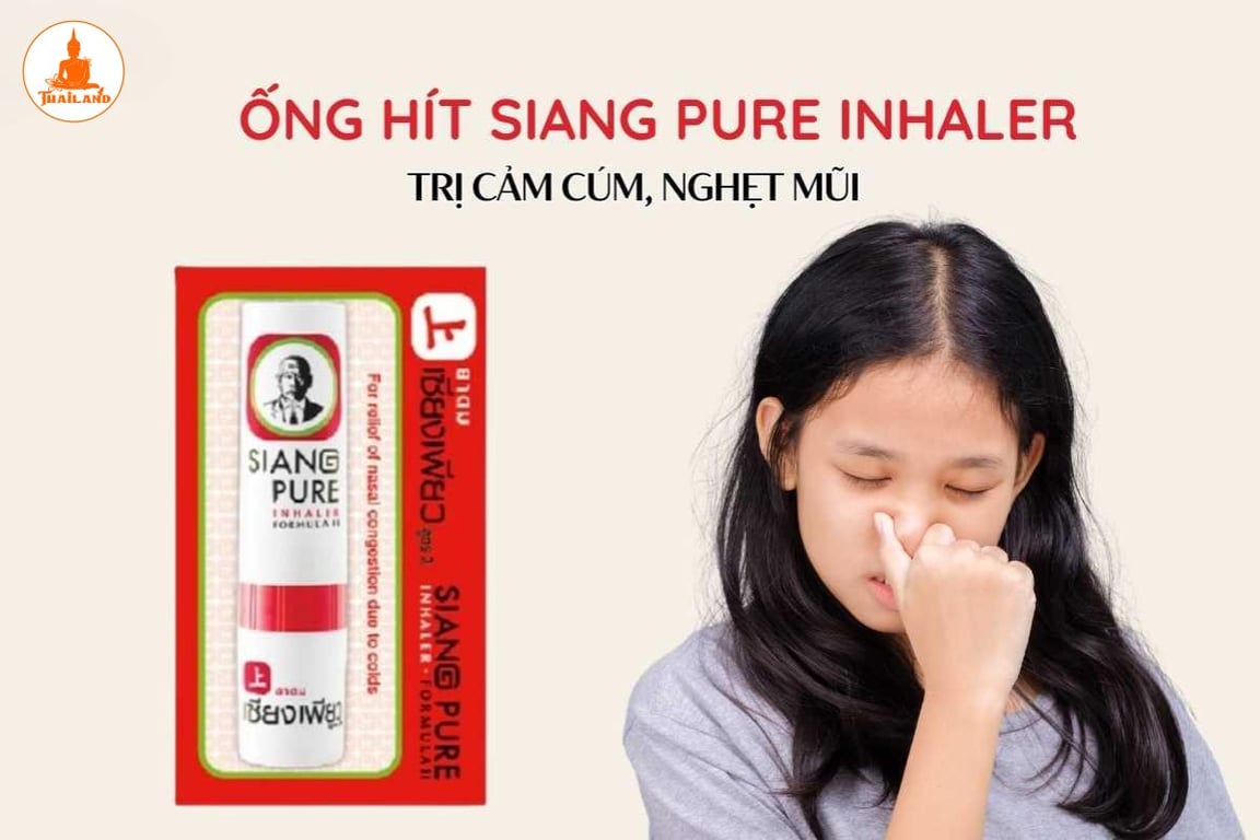Ống hít mũi 2 đầu Siang Pure