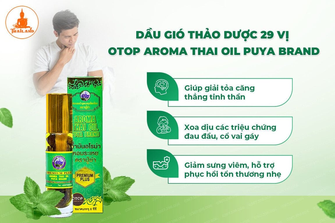 Dầu lăn 29 vị giúp làm dịu nhanh các cơn đau đầu, đau bụng, đau nhức cơ