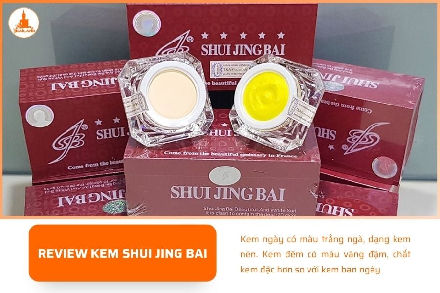 Kem ngày có màu trắng ngà, kem đêm có màu vàng đậm