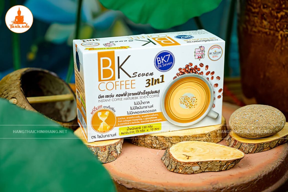 Mỗi ngày uống 1 gói cà phê giảm cân BK Seven Coffee 3 in 1trước khi ăn sáng khoảng 20 phút