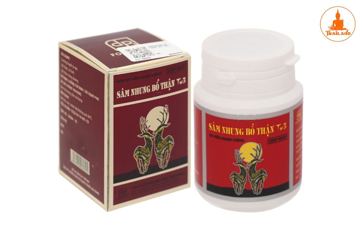 Sâm Nhung Bổ Thận TW3 là sản phẩm của Công ty Cổ phần Dược phẩm TW3