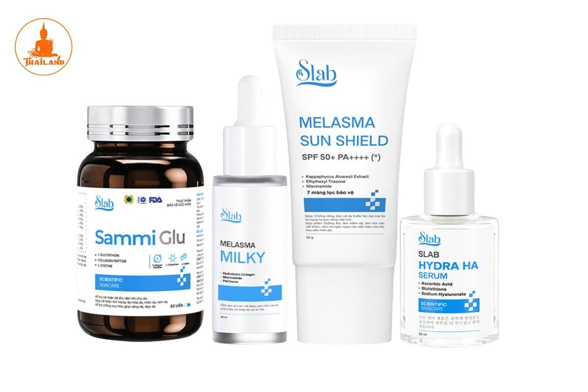 Bộ trị nám Slab sử dụng các thành phần lành tính, phù hợp với làn da Á Đông