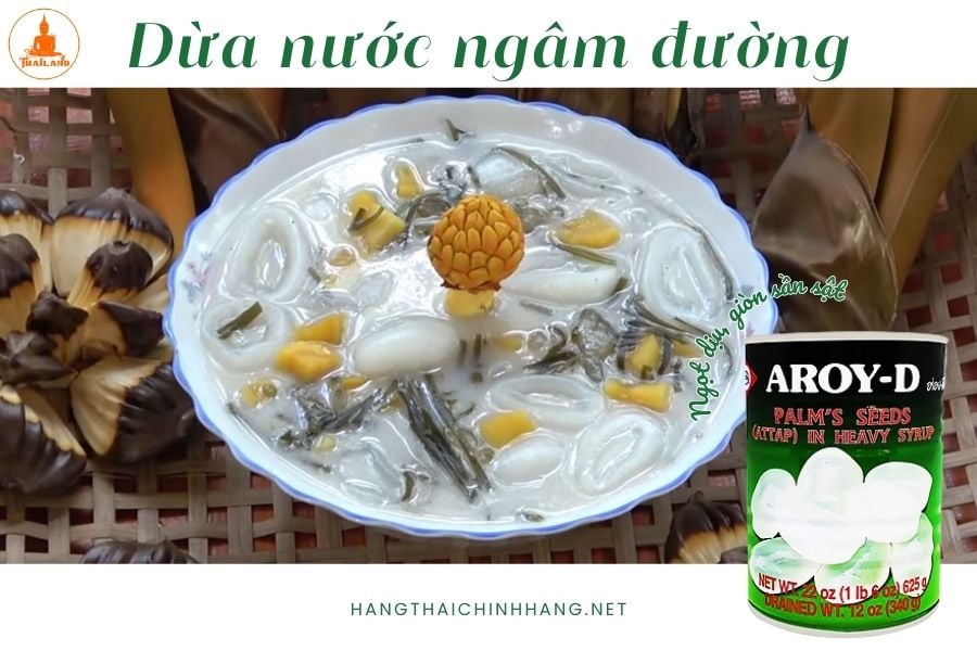 Dừa ngâm Aroy-D có thể thưởng thức ngay mà không cần qua chế biến
