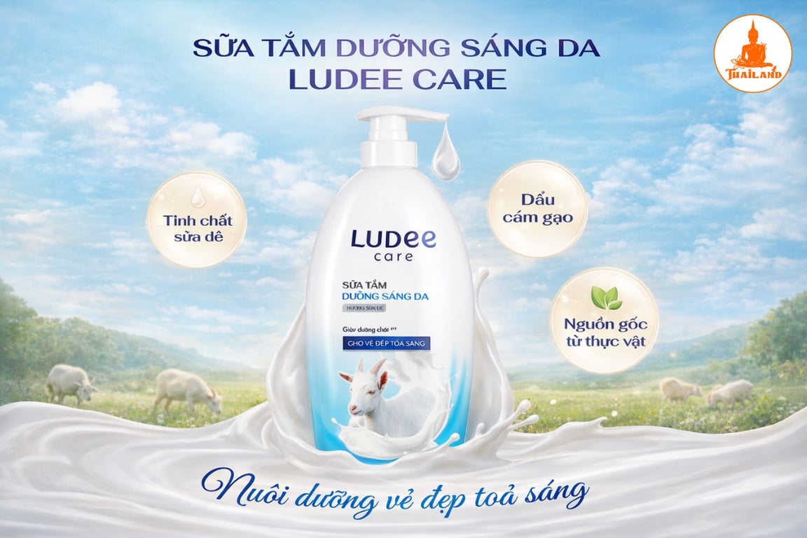 Ludee Care giúp loại bỏ bụi bẩn, bã nhờn nhưng vẫn giữ lại độ ẩm tự nhiên cho da