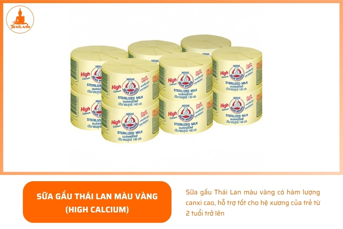 Sữa gấu Thái Lan màu vàng