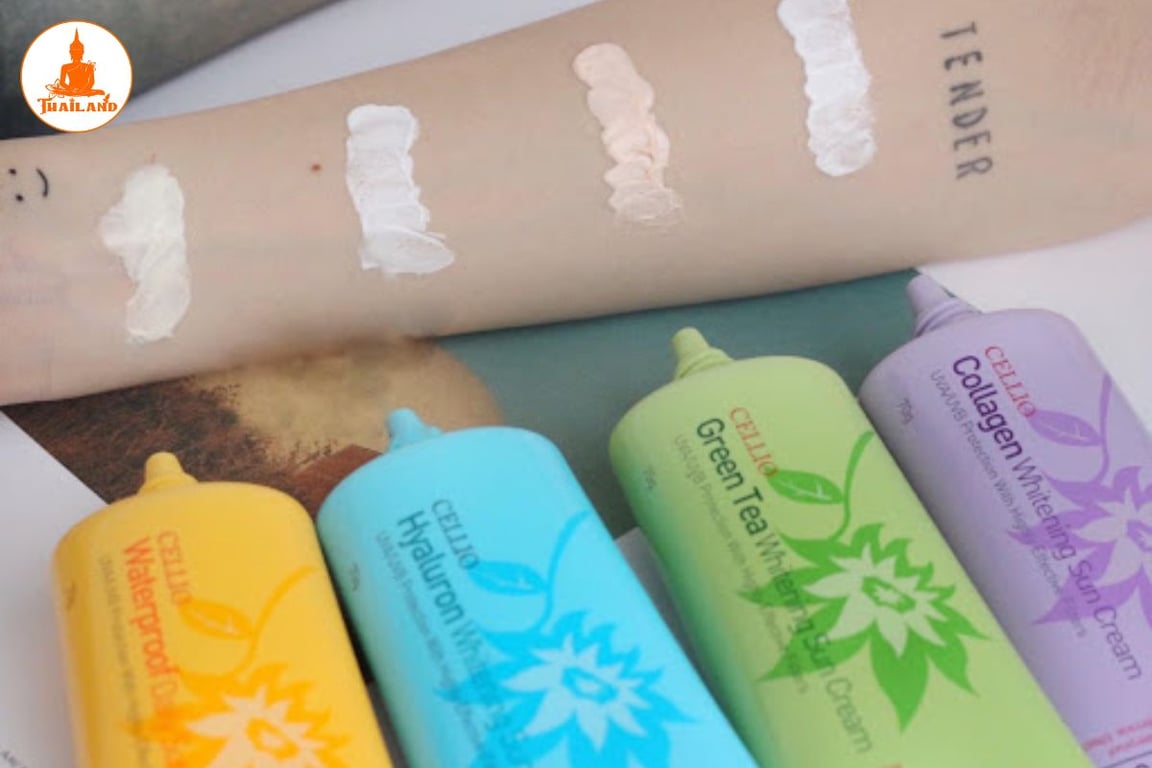 Kết cấu của kem chống nắng Cellio khá đặc, do đó khi thoa lên da cần nhiều thời gian để kem thấm hoàn toàn