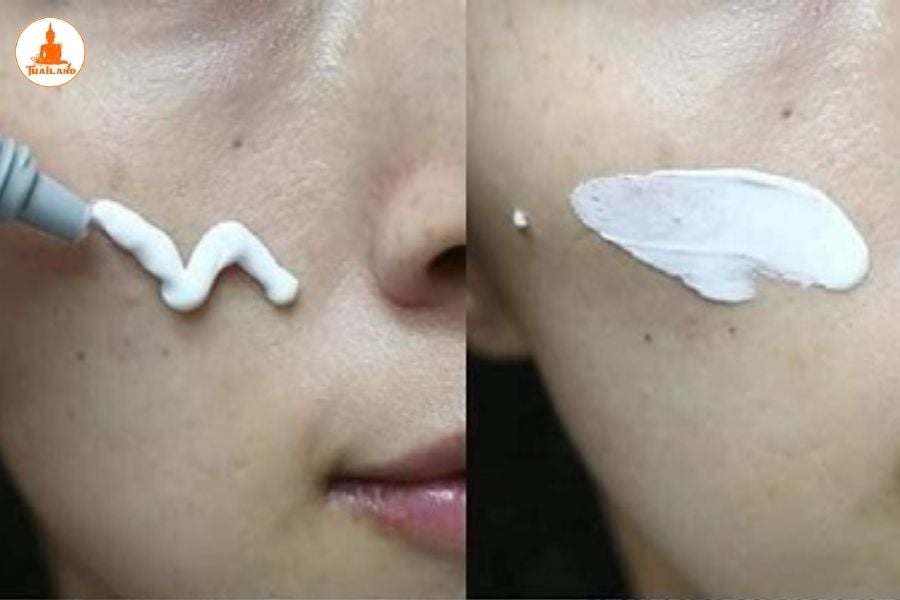 Kem có kết cấu mịn, dễ dàng thẩm thấu vào da mà không gây cảm giác nhờn rít