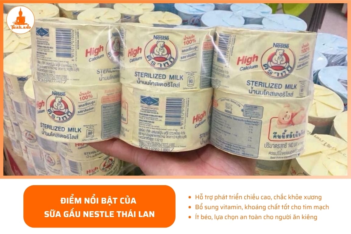 Sữa gấu Thái Lan nổi bật với hương vị thơm ngon tự nhiên
