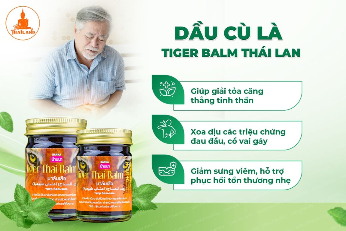 Dầu cù là hổ Tiger Balm không chỉ giúp xoa dịu những cơn đau mà còn mang lại cảm giác thư giãn