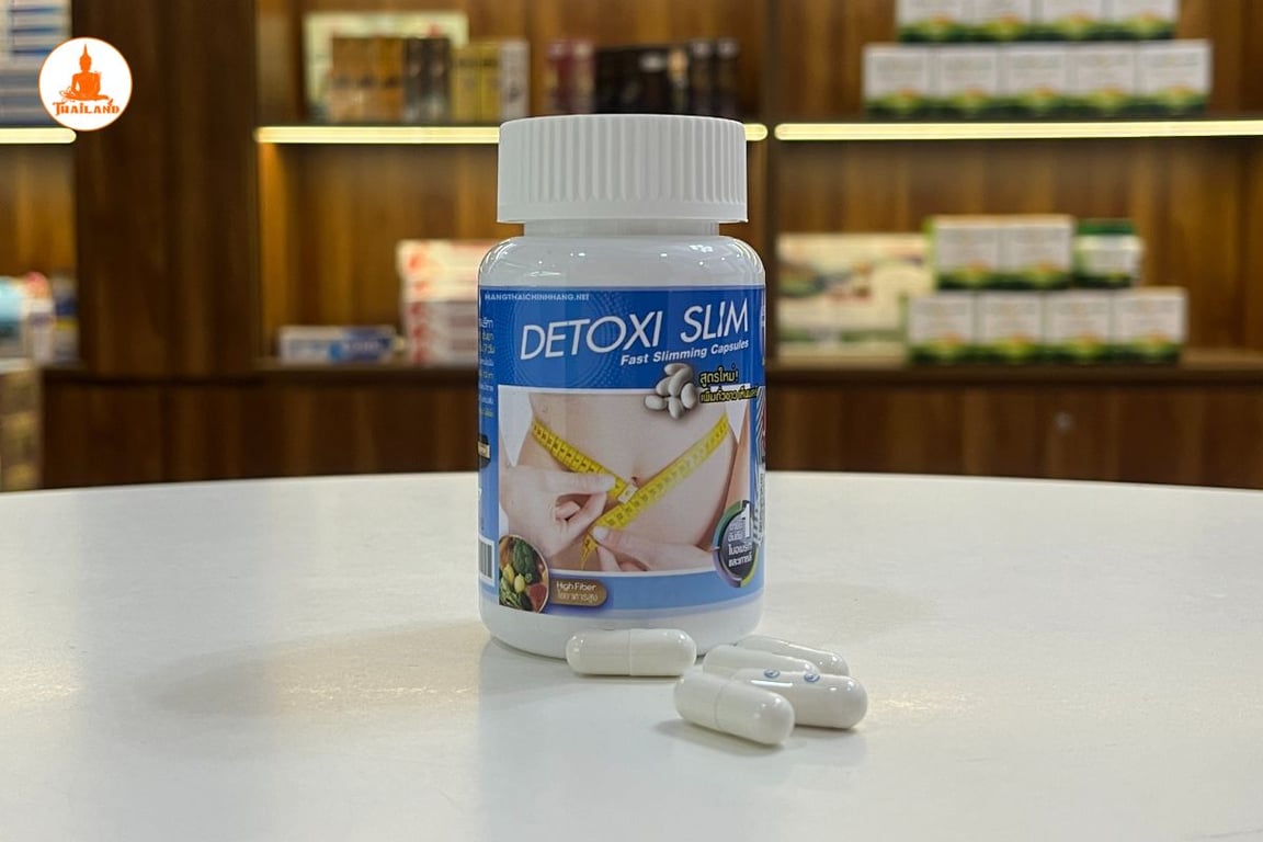 Thuốc giảm cân Detoxi Slim nổi bật với cơ chế giảm mỡ vùng bụng, đùi, bắp tay