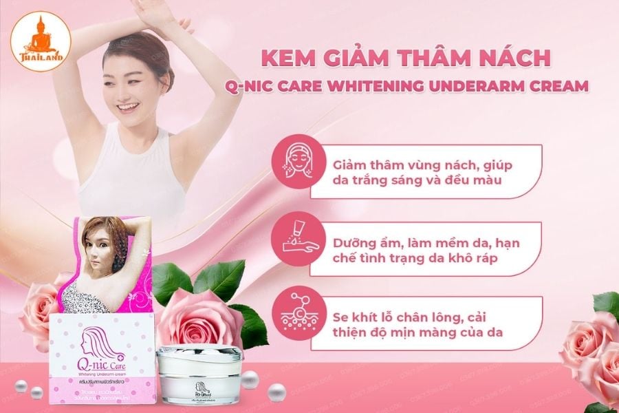 Q-nic giúp làm trắng và đều màu da ở vùng nách