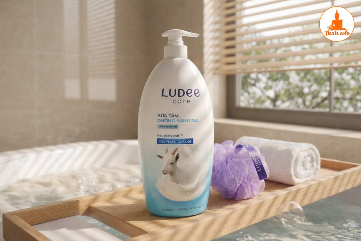 Sữa tắm sáng da hương sữa dê Ludee Care