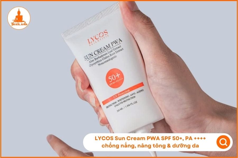 Kem chống nắng Lycos giúp chống nắng, nâng tone và dưỡng da