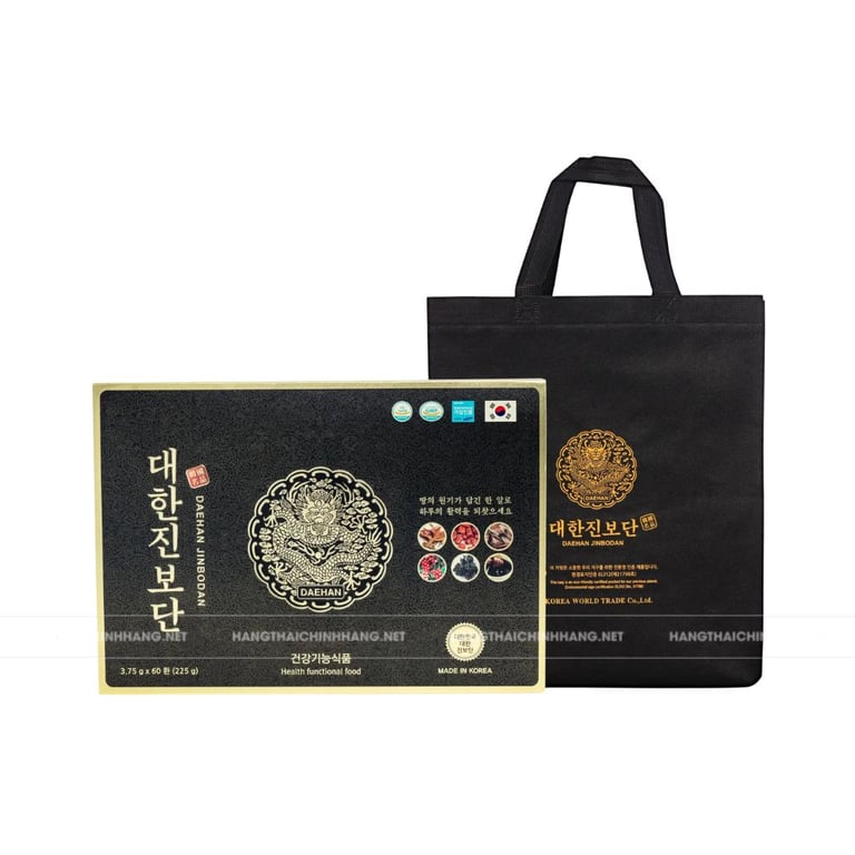 An Cung Chính Phủ Rồng Vàng Daehan Jinbodan chính hãng Hàn Quốc hộp 60 viên