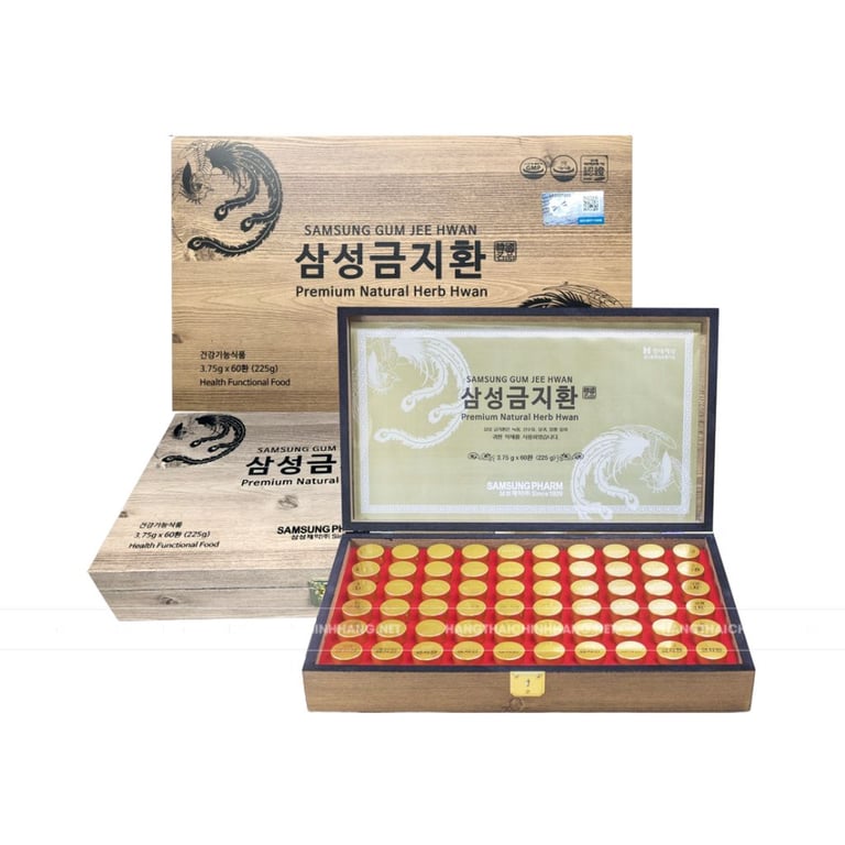 An Cung Ngưu Hoàng Samsung Gum Jee Hwan chính hãng hộp gỗ 60 viên