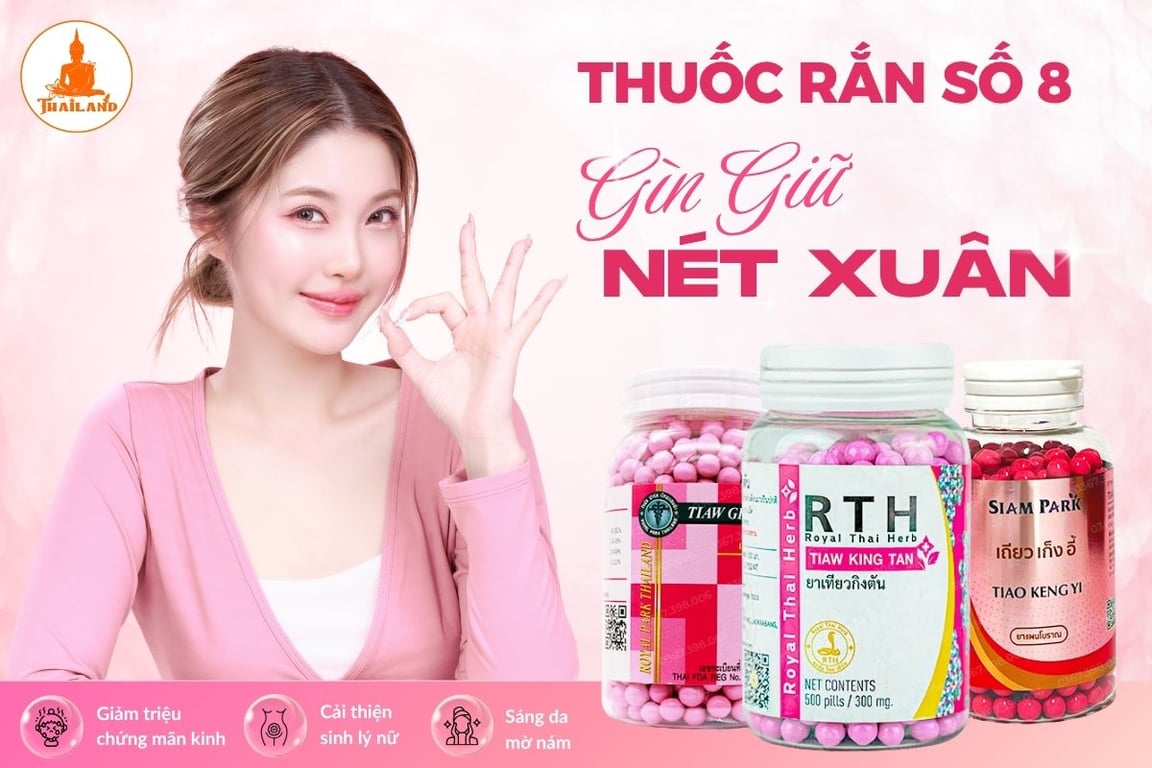 Thuốc rắn số 8 giúp giảm nhanh các triệu chứng khó chịu mà mãn kinh gây ra